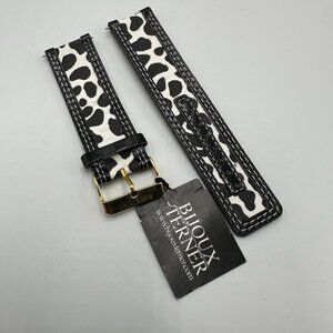 Bijoux Tierner Watch Replacement Band 24MM Women Animal Print Black White